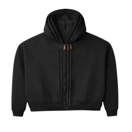 Raspberry Black 3 Splice Zip-Up Hoodie