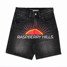 Raspberry Hills Black Jeans Short