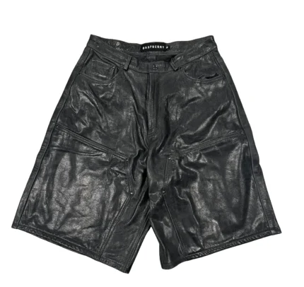 Raspberry Hills Black Leather Shorts