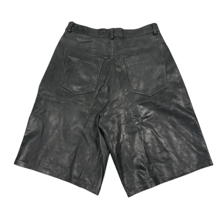 Raspberry Hills Black Leather Shorts