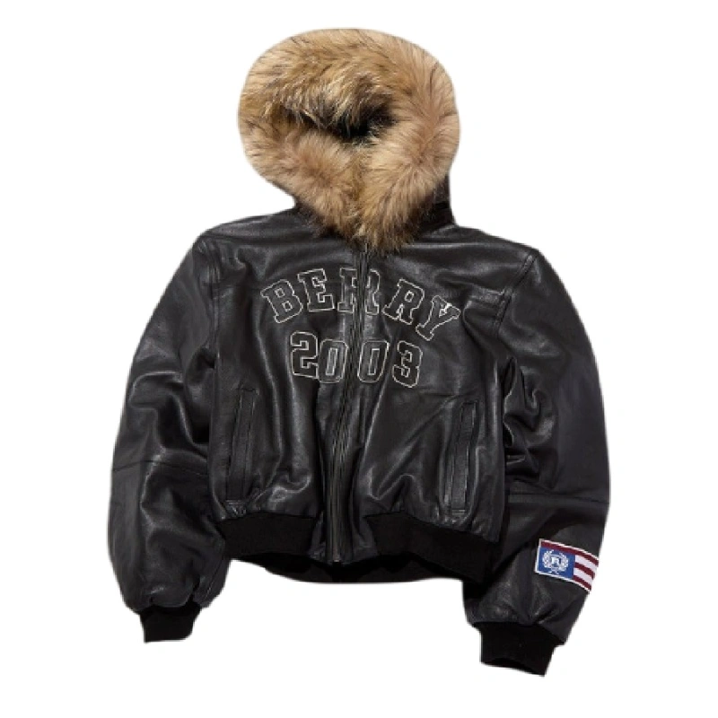 Berry Fur Leather Jacket