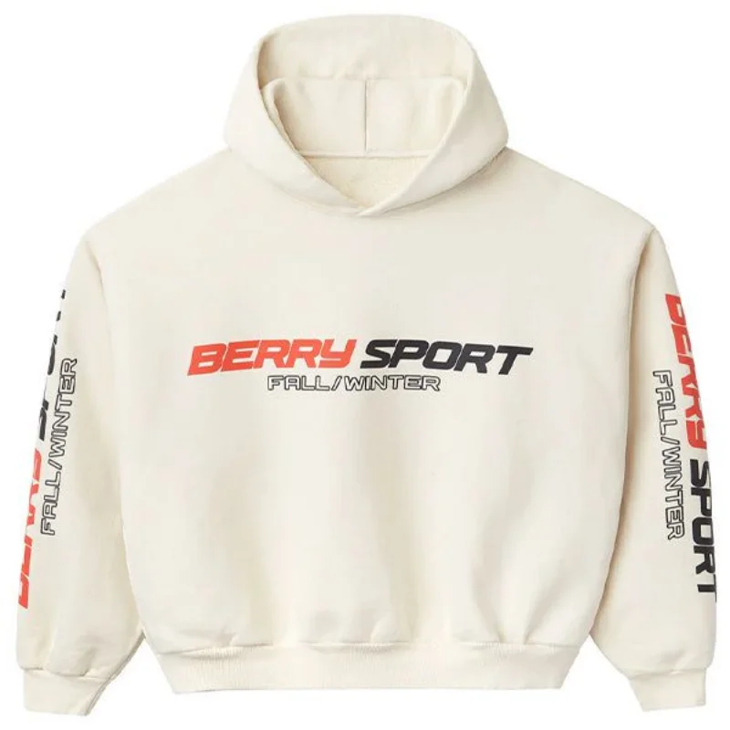 Raspberry Berry Sport Hoodie Cream