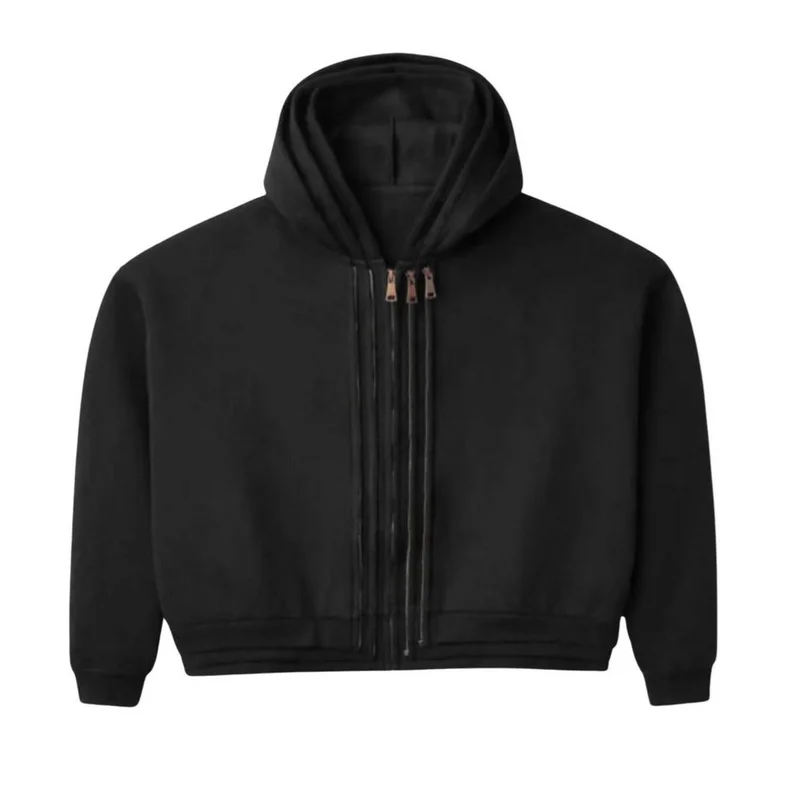 Raspberry Black 3 Splice Zip-Up Hoodie