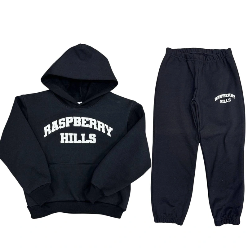 Raspberry Hills Logo Tracksuit Black Youth