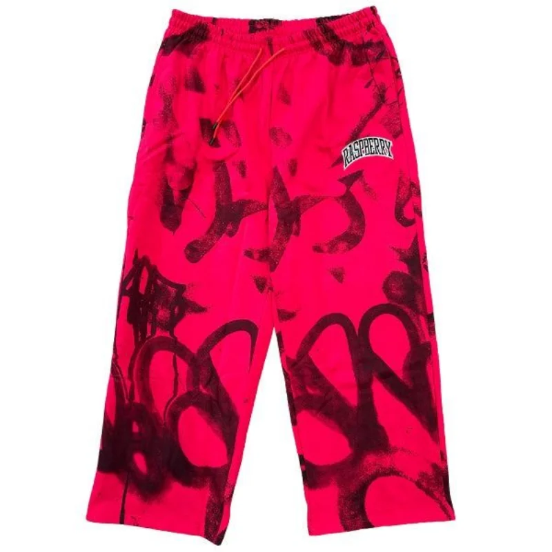 Raspberry Hills Graffiti Sweatpants Red